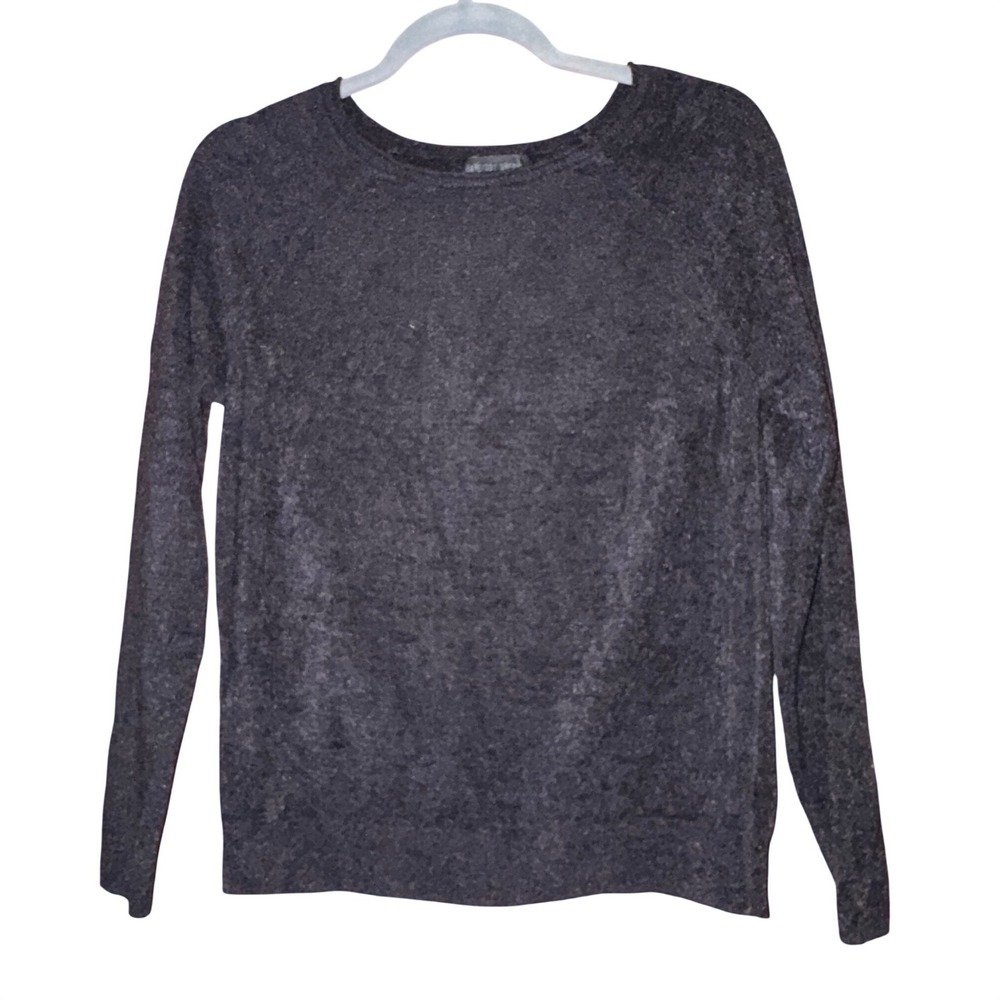 Barefoot Dreams CozyChic Lite Raglan Pullover Sweater Black Small